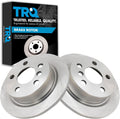 TRQ Rear Brake Rotors Set Solid Compatible with 2014-2024 Mini Cooper