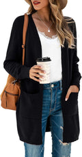 Women's Kimono Cardigan Long Sleeve Open Front - Soft Knit Layer