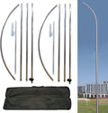 2 Packs Flag Pole Kit with Heavy Duty Ground Stake for Advertising