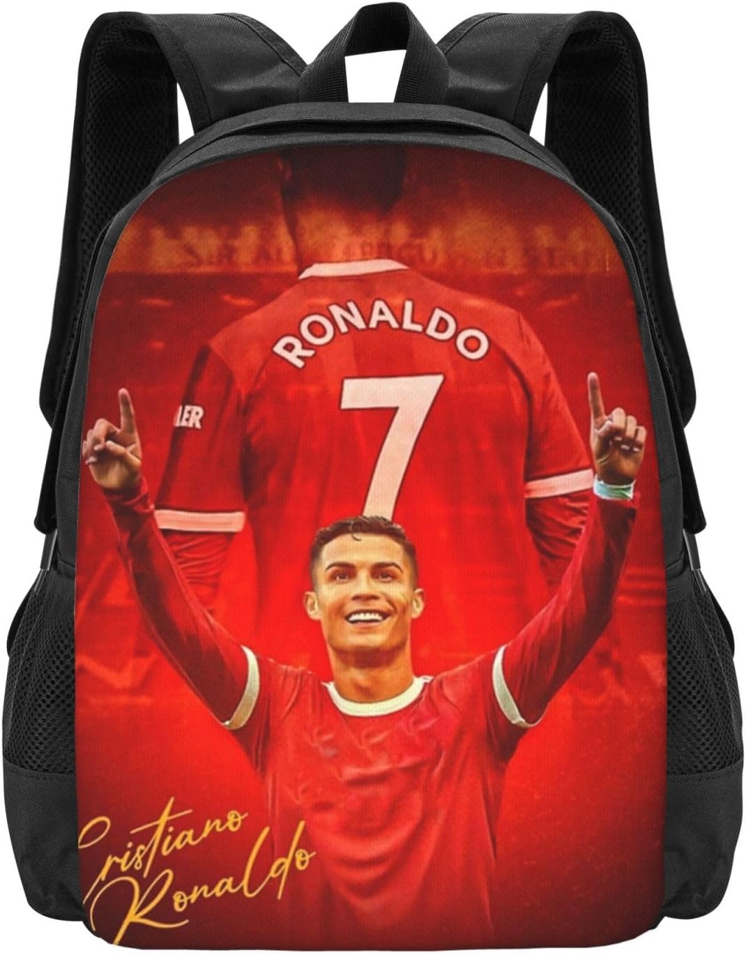 Ronaldo Adult Simplicity Backpack for Daily Use - 16.5 in Black