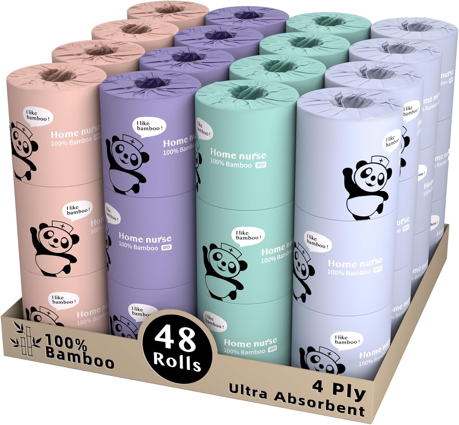Bamboo Toilet Paper 4-ply Rolls - Strong, Soft, Eco-Friendly
