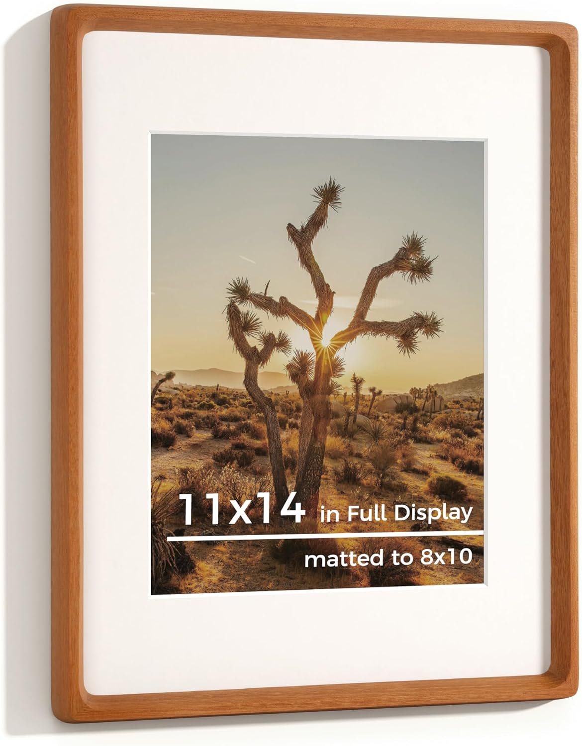 RICHFOCUS 11x14 Picture Frame - Handcrafted Natural Teak Wood