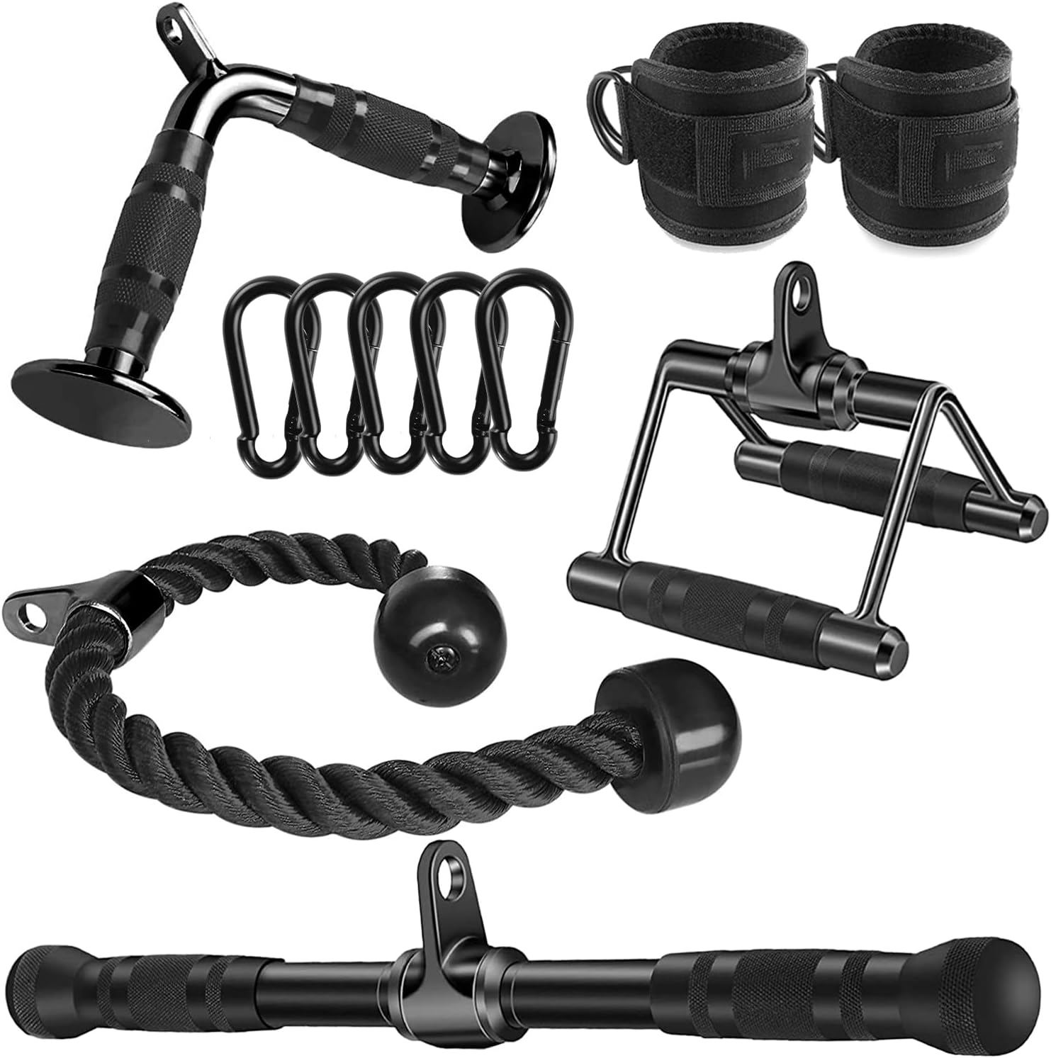 Solid Cable Machine Attachment Set for Effective Gym Workouts