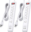 Cable Matters 6-Outlet Surge Protector with USB Ports - 12ft