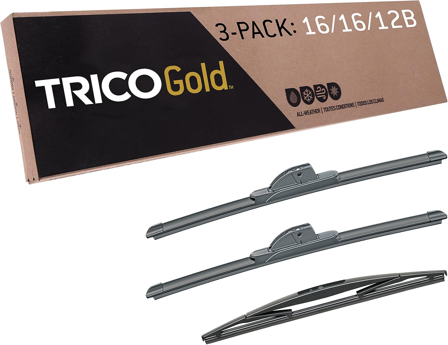 TRICO Gold 3-Piece Wiper Blade Kit for 2018-2021 Jeep Wrangler