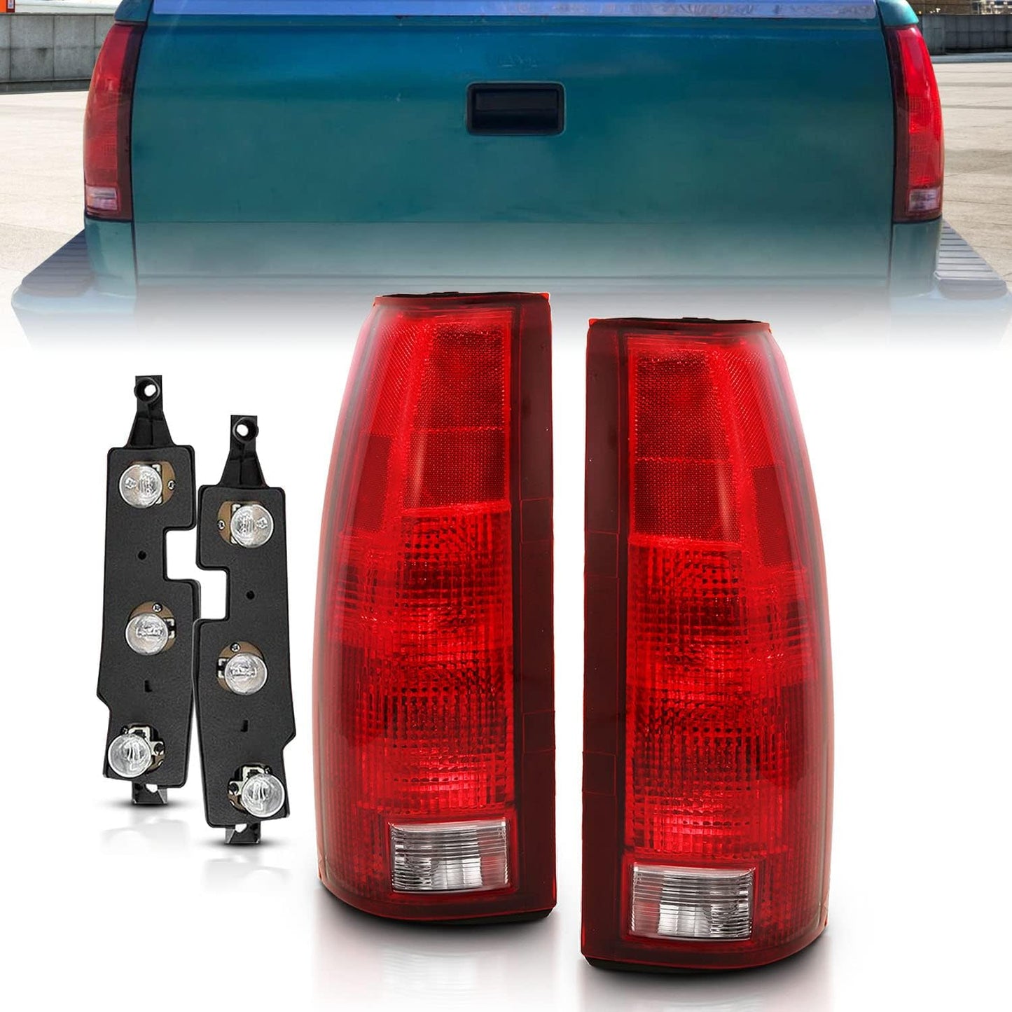 OE Red Replacement Halogen Tail Lights for Chevy GMC Trucks