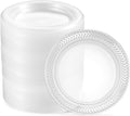 PLASTICPRO 480 Pack Clear Plastic Plates 6 in Bulk Pack - Durable