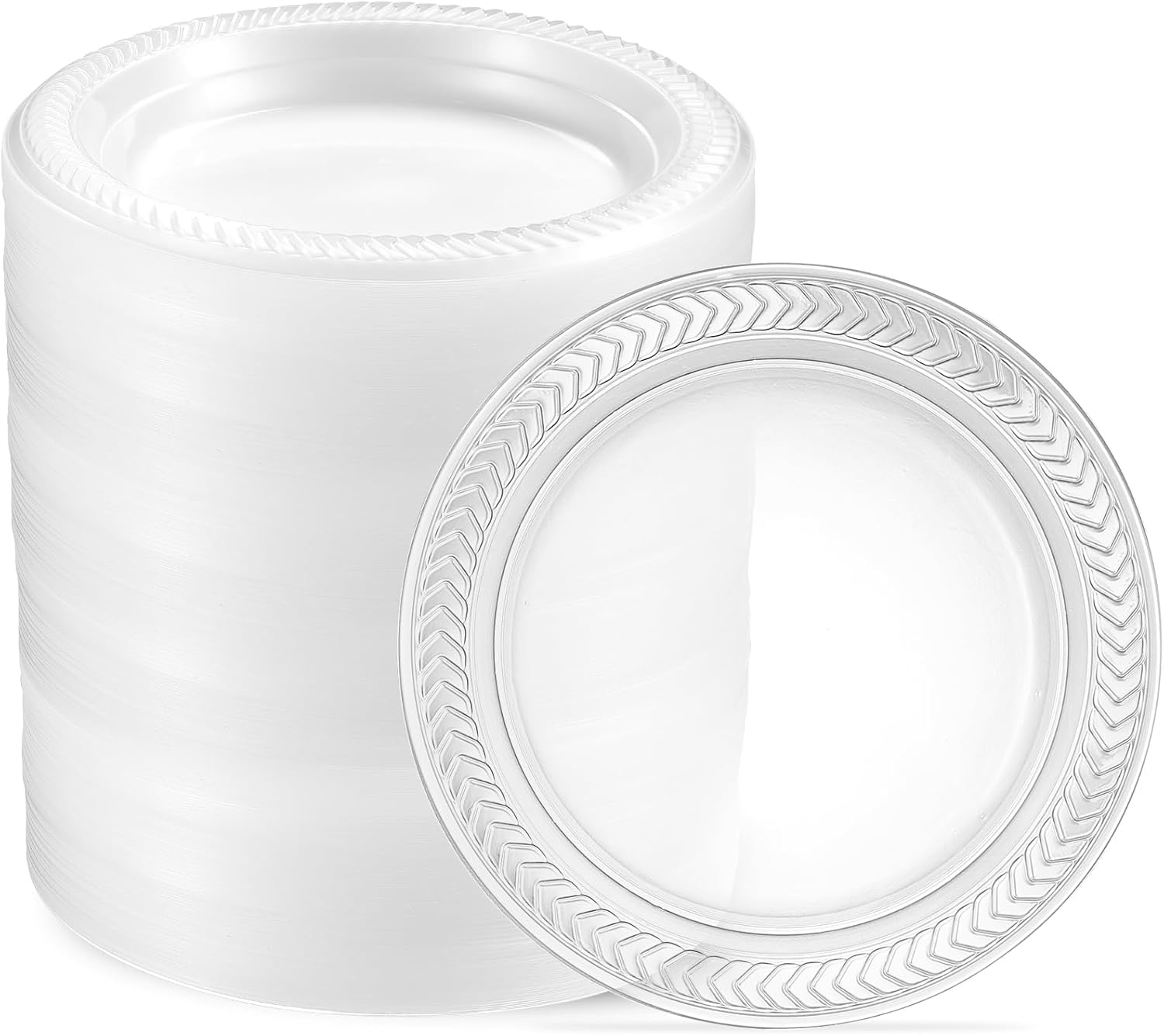 Clear Plastic Plates 6 Inch Bulk Pack for Events and Parties