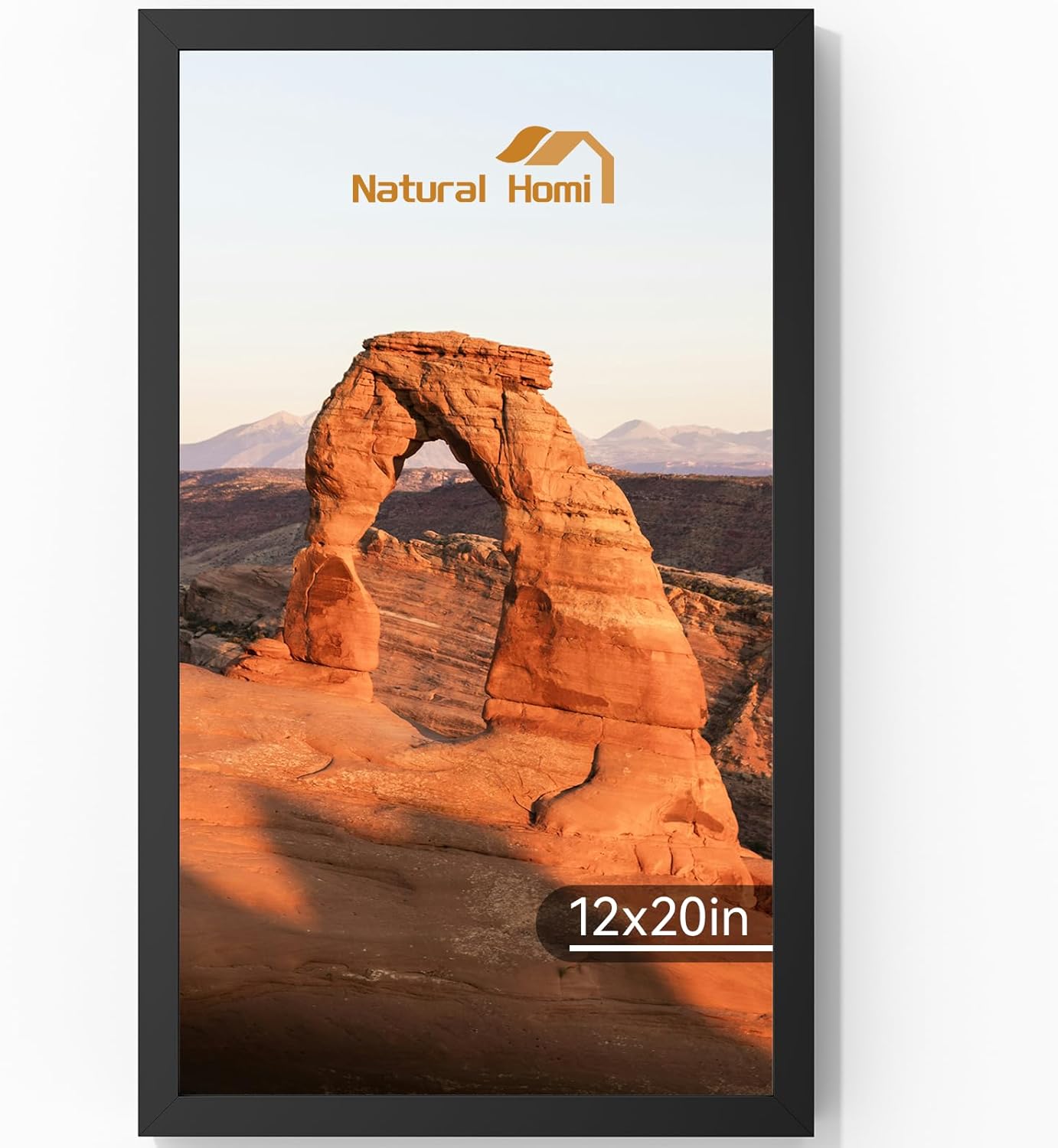 12x20 Aluminum Metal Picture Frame for Horizontal or Vertical Display