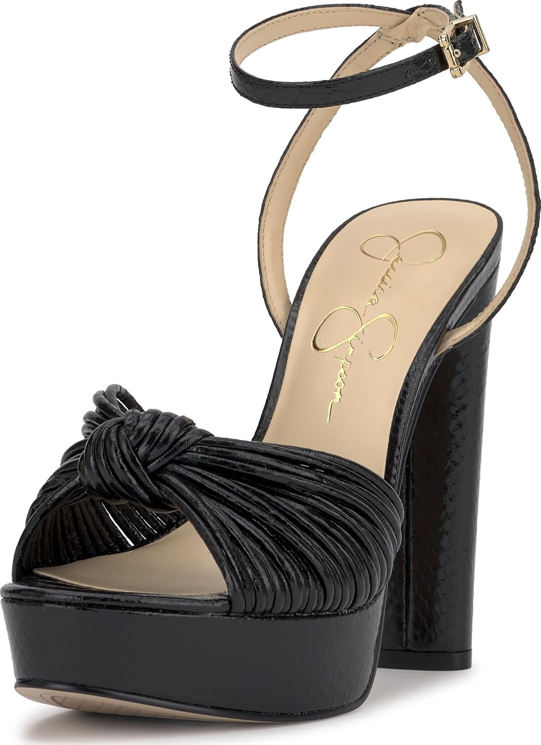 Jessica Simpson Womens Block Heel Ankle Strap for Chic Style