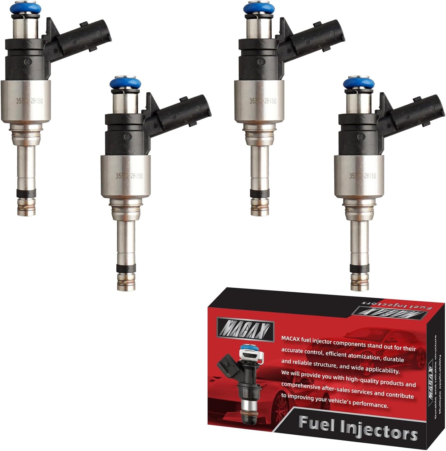 Set of 4 Fuel Injectors Replacement for Hyundai and Kia Models