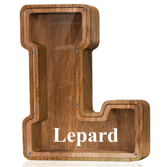 Customized Name Large Wooden Piggy Bank for Kids by Fao Thuofyr