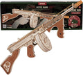 3D Wooden Tommy Gun Puzzle Model Kit - Engaging Rubber Band Toy