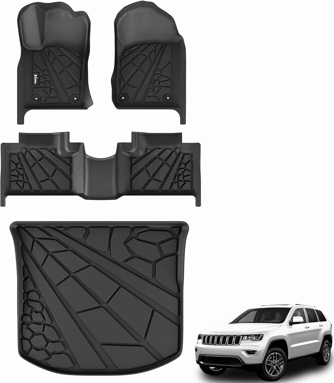 Custom Fit All Weather Floor Mats for Jeep Grand Cherokee 2016-2023