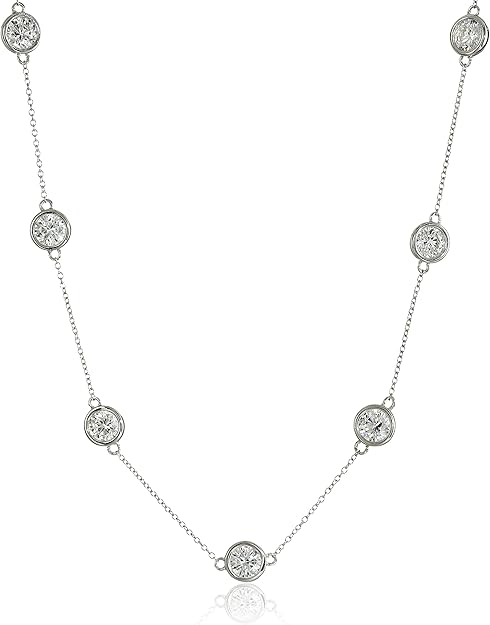 Platinum or Gold Plated Sterling Silver Station Necklace Review