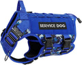 Navy Blue Camo Tactical Service Dog Vest - Large No-Pull Harness