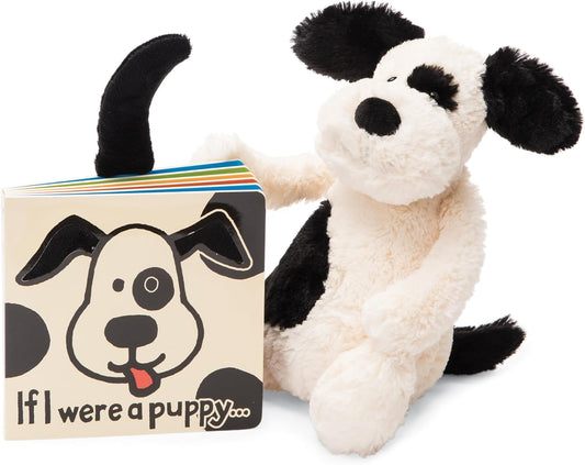 Jellycat If I Were a Puppy Board Book and Stuffed Animal Set