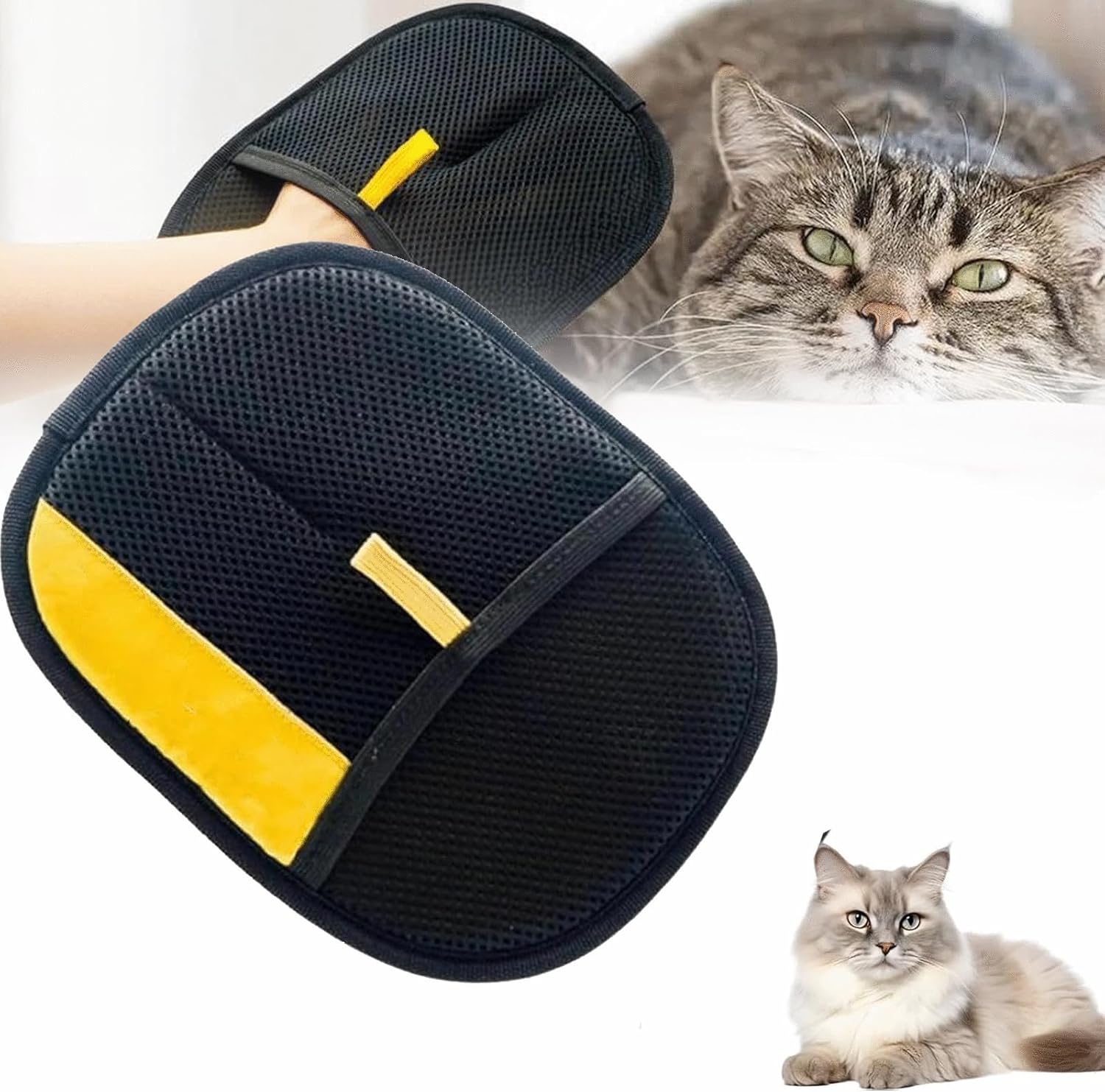 Double-Sided Pet Grooming Gloves - Fur-Free Bliss!