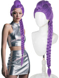 Half and Half Long Purple Braid Ponytail Wig 41.3in - Cosplay