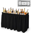 VINGLI 4 Foot Folding Party Ice Cooler Table - Portable Ice Bin