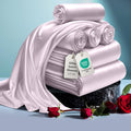 Satin Bed Sheets Full Size Set - Silky, Wrinkle-Free Luxury