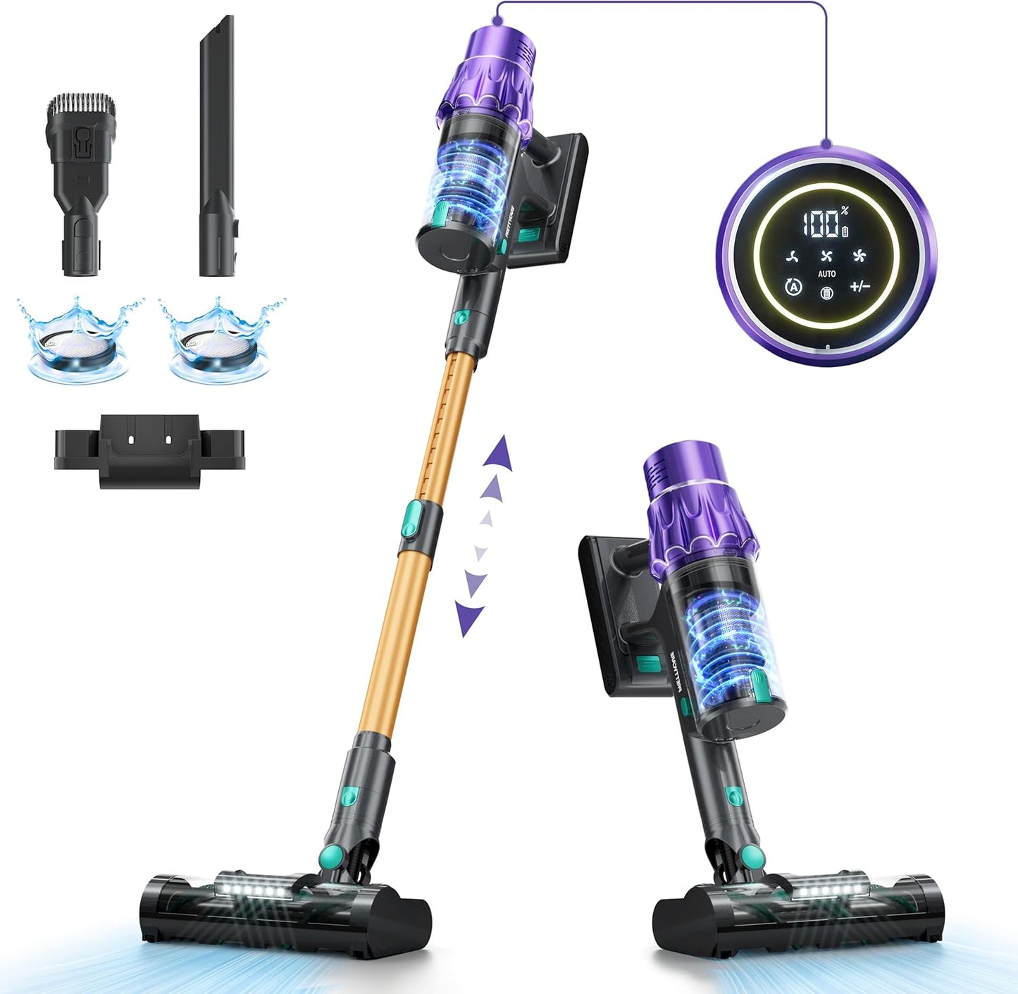 Powerful Cordless Vacuum with LED Display