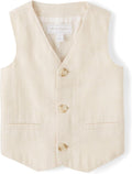 Gymboree And Toddler Dressy Vests - Soft Linen-Cotton Layer