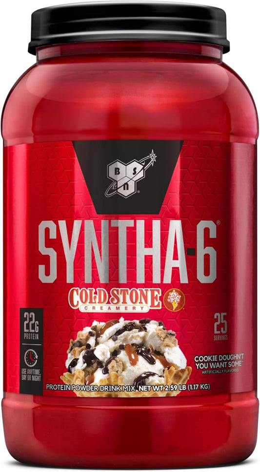 BSN Syntha-6 Whey Protein Powder: Delicious Cookie Dough Flavor