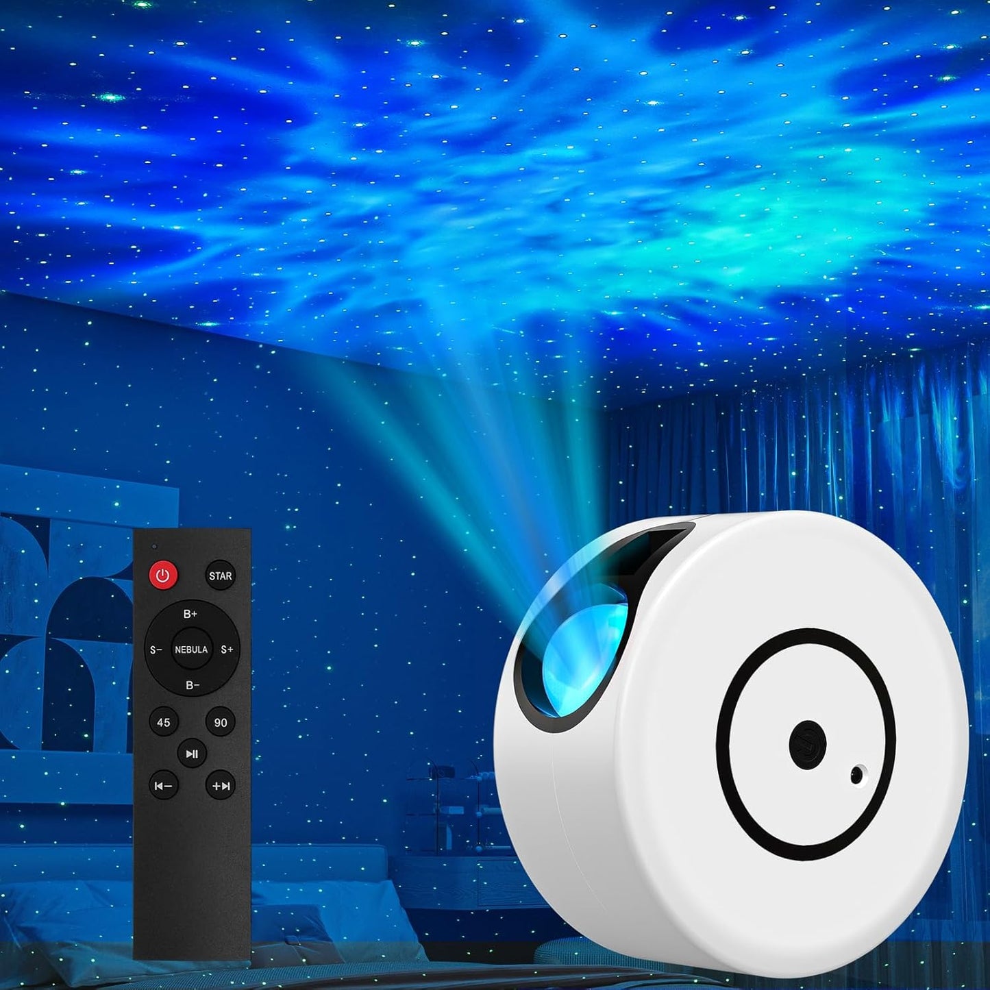 Bluetooth Galaxy Projector, LED Night Light - Gifts for All