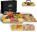3-in-1 Charcuterie Board with Lid & Cheese Tray Set for Gifting