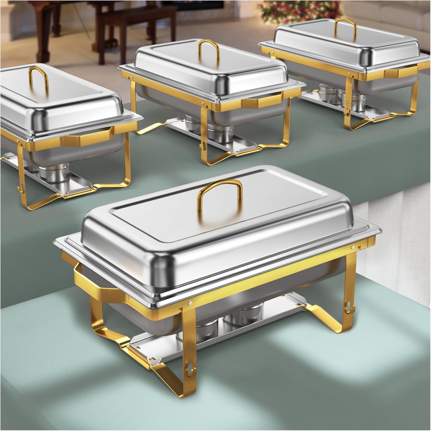 9QT Chafing Dishes for Buffet Set - High Grade Stainless Steel