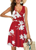 GUBERRY Women's Sleeveless V Neck Sundress with Convenient Pockets