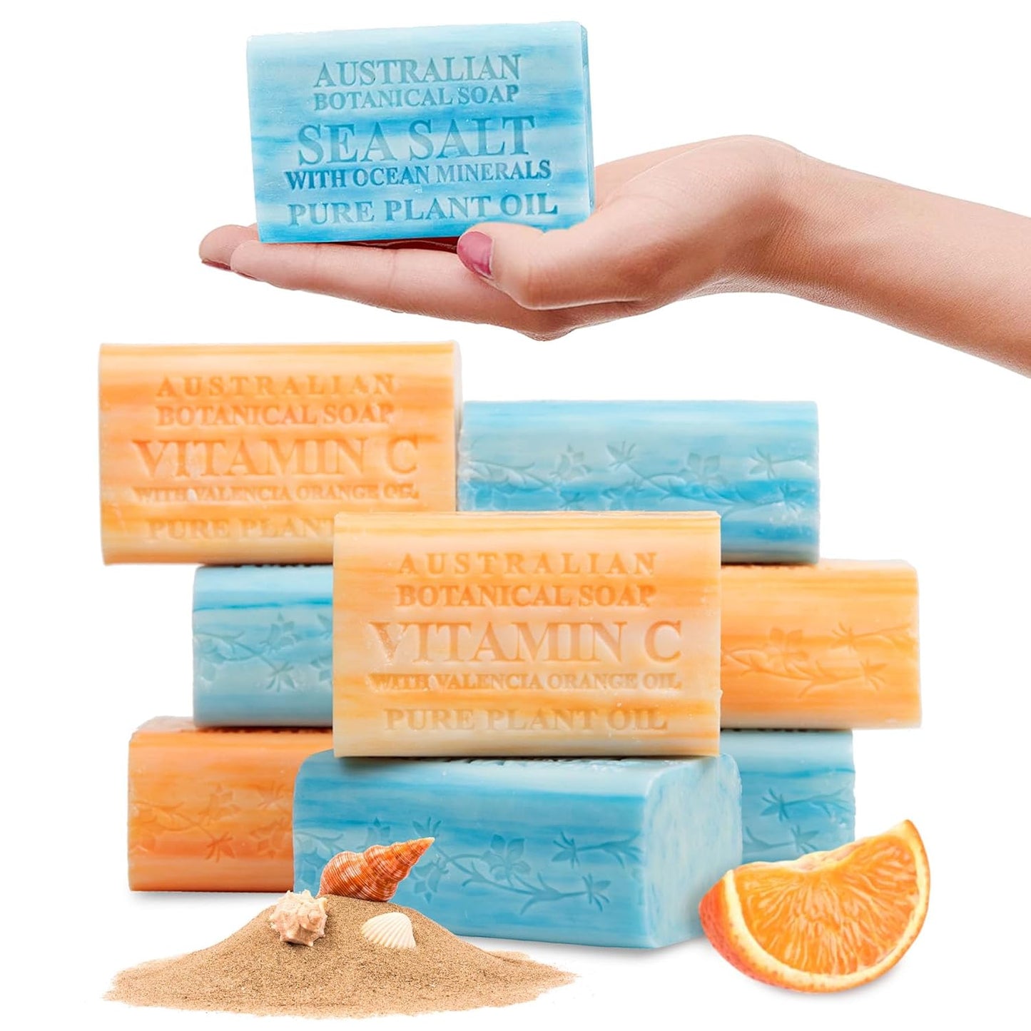 Australian Botanical Soap Variety Pack for Face, Hands, Body