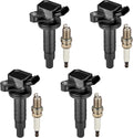 Ignition Coil Pack UF247 and Iridium Spark Plugs 4503 Set of 4