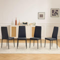 Ergonomic Black Dining Chairs Set of 4 for Modern Spaces
