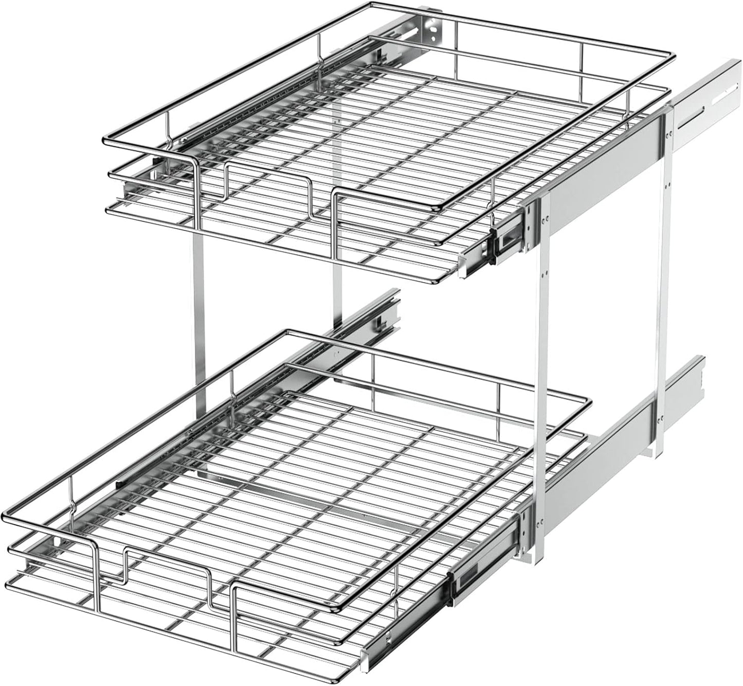 LOVMOR 2 Tier Individual Pull Out Cabinet Organizer for Kitchen