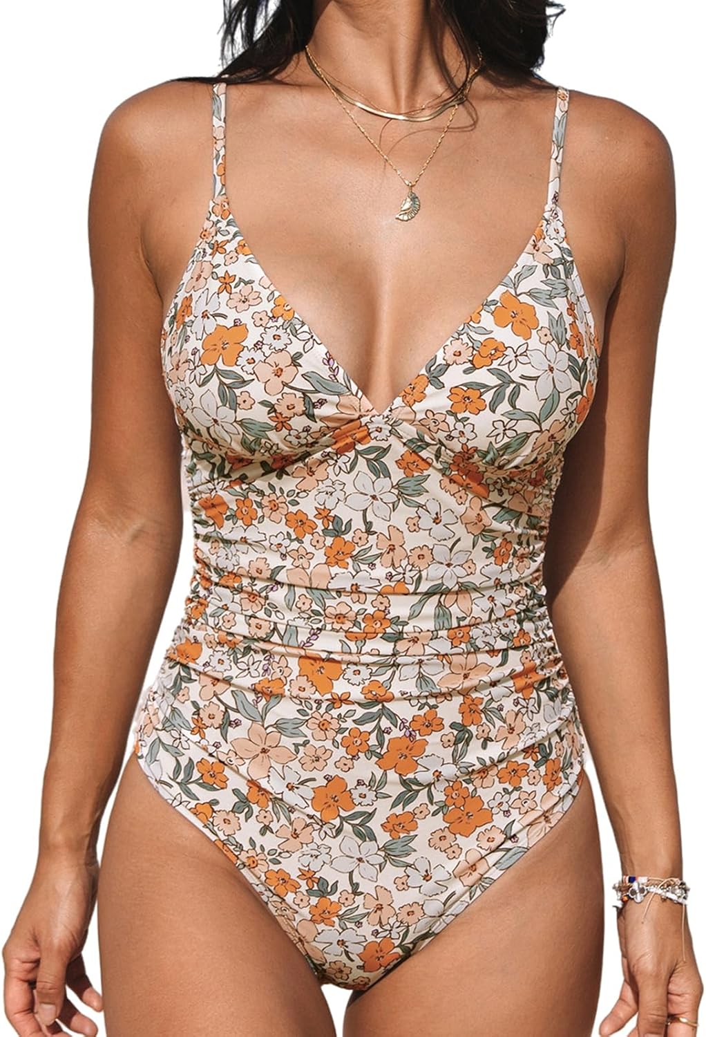 CUPSHE Women's One Piece Swimsuit with Tummy Control Design