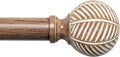 Wood Curtain Rods for Windows 1 in Diameter Adjustable 32 to 168 in