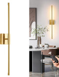 Gold Battery Operated Wall Sconce Single - USB Rechargeable, Dimmable