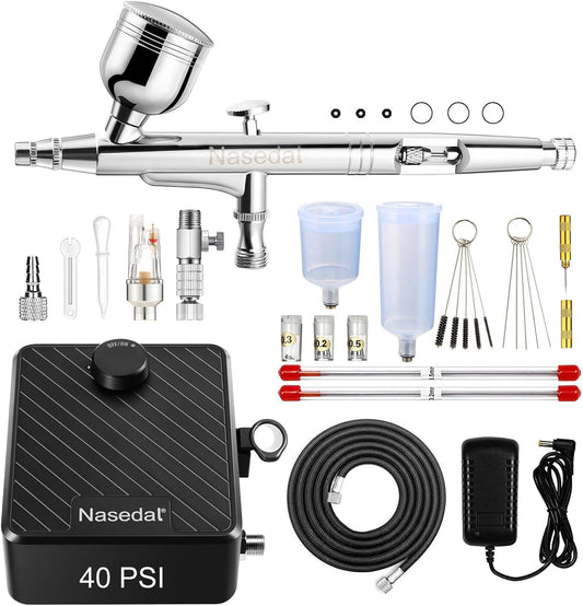 Professional Dual-Action Airbrush Kit - Precision at 40PSI