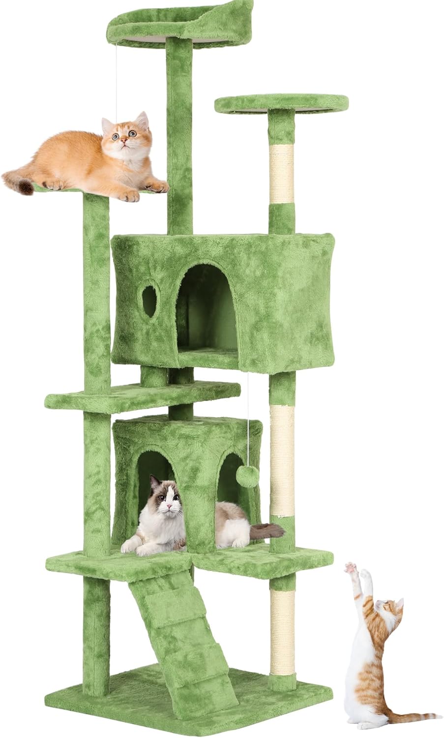 70 in Cat Tree Tower with Multi-Level Activity Center Features
