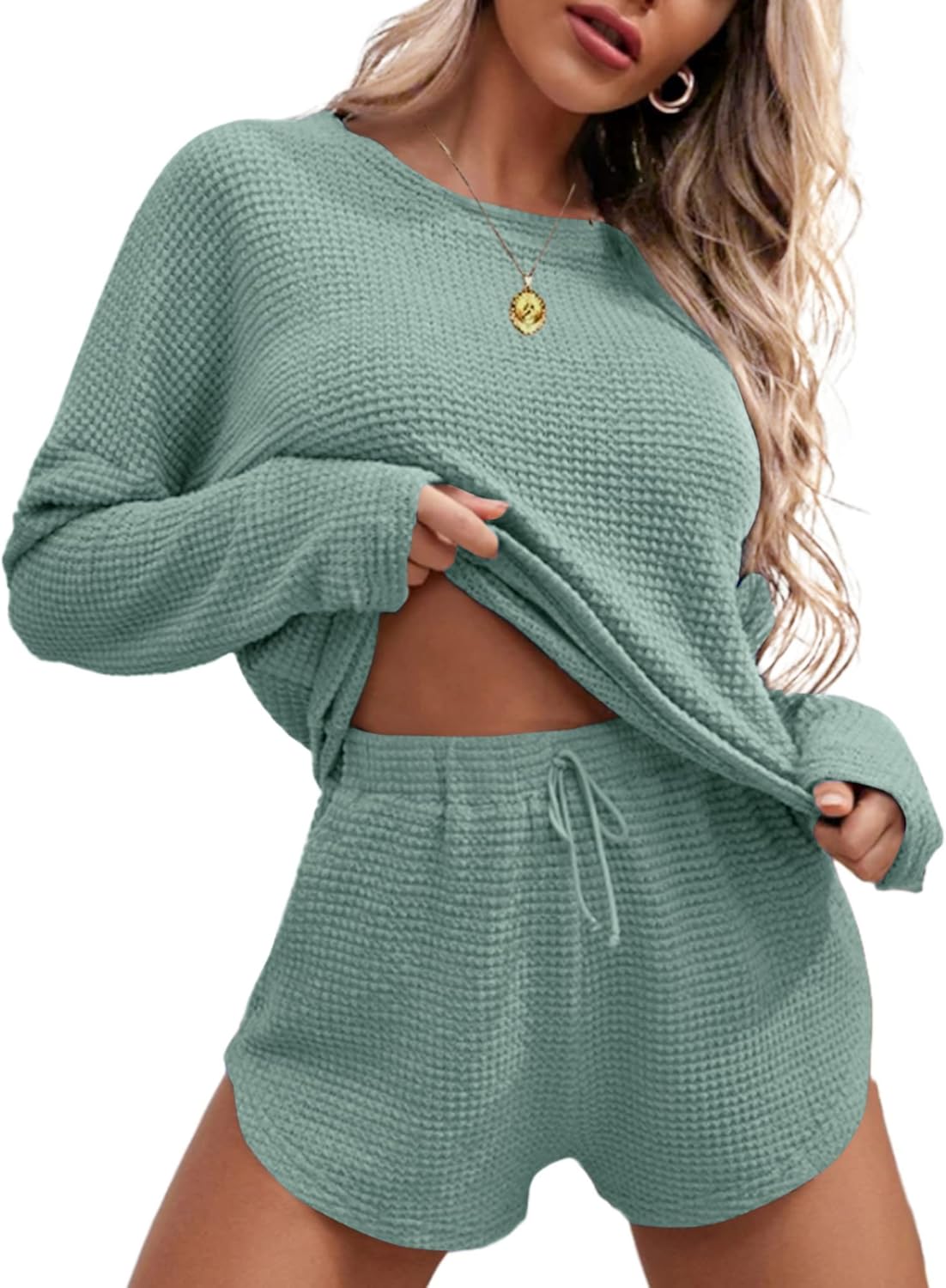 Ekouaer Womens Waffle Knit Pajama Sets for Ultimate Comfort