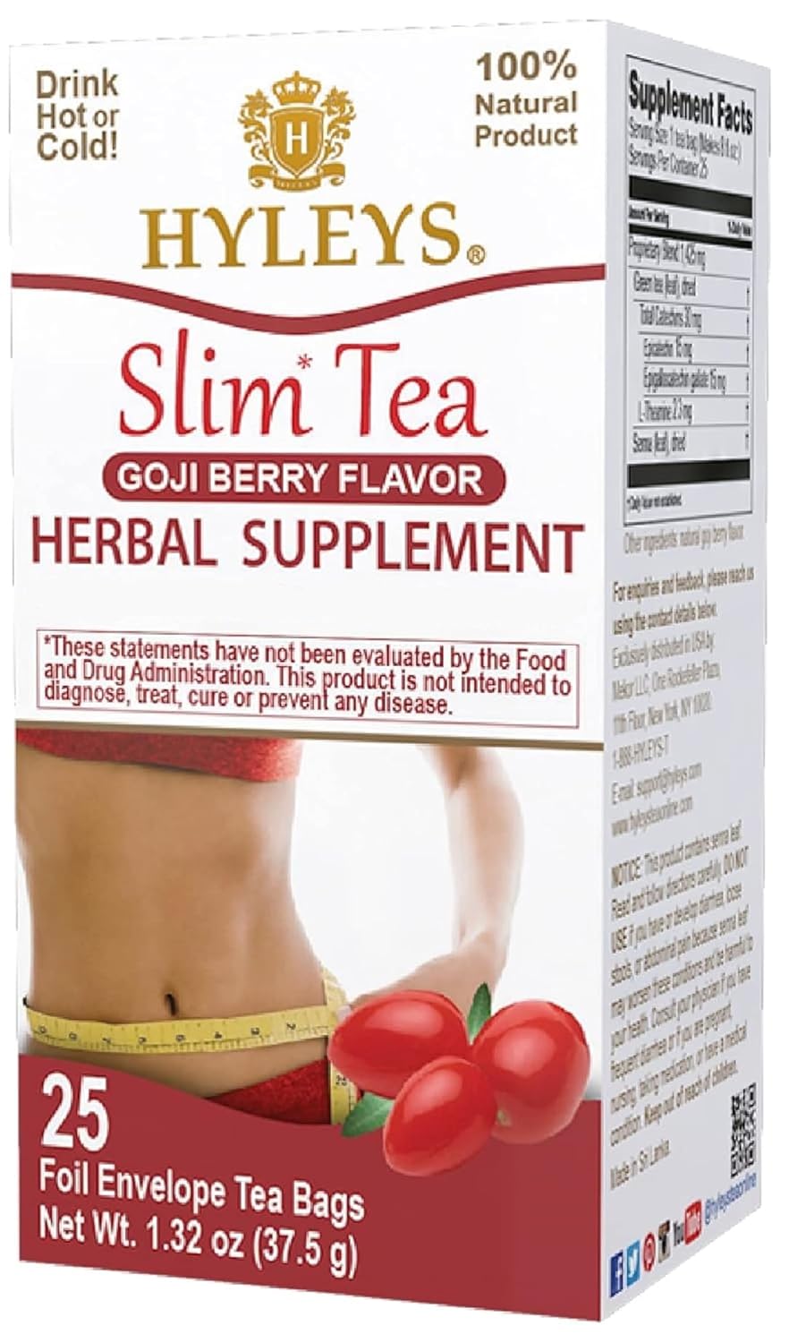 Hyleys Slim Tea Goji Berry Flavor for Weight Loss and Detox