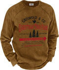 Arvilhill Mens Fleece-Lined Christmas Sweatshirt Raglan Pullover Men's
