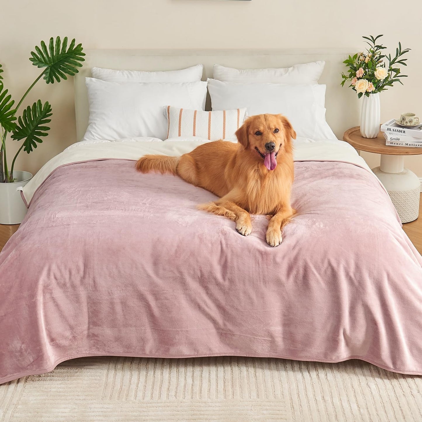 Waterproof Blanket 80x90 for Adults, Soft Leakproof Bed Cover
