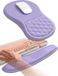 Purplish Blue 2in1 Wave Keyboard Wrist Rest and Mouse Pad - Ergonomic