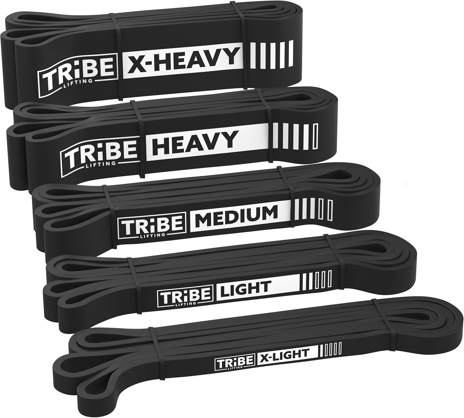 Long Resistance Bands for Working Out - Set of 5 Pull-Up Bands
