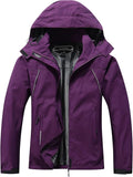 MOERDENG Women's Waterproof Rain Jacket - Lightweight Packable Hooded