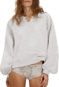 Gacaky Oversized Fleece Embroidered Crochet Hoodie - Cozy Fall