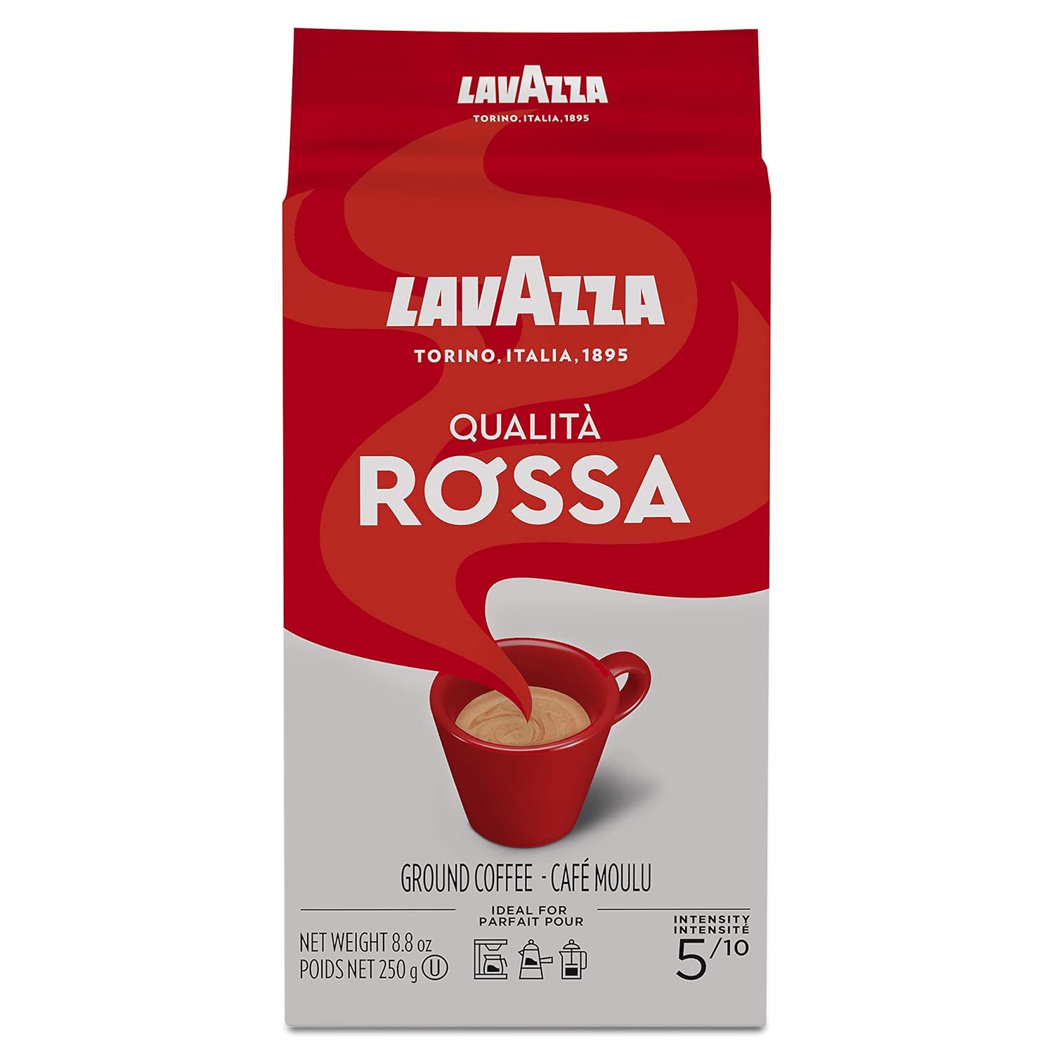 Lavazza Qualita Rossa Medium Roast Ground Coffee - Rich Flavor!